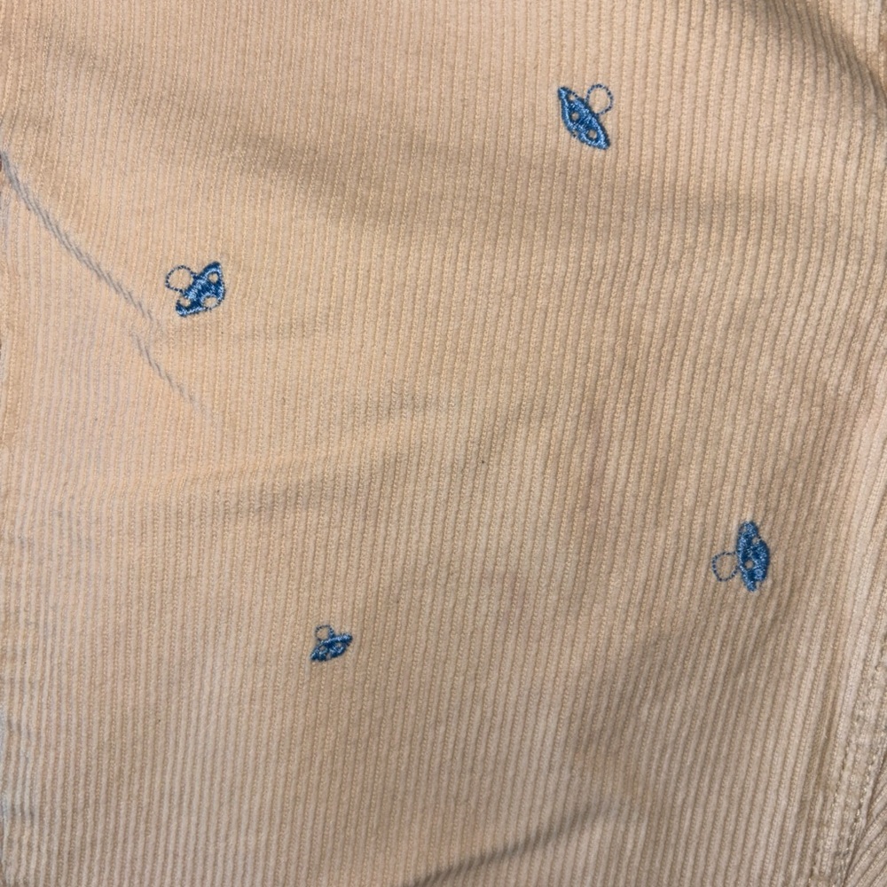 PacSun Light Tan Corduroy Pants with Blue Accents - Picture 5 of 12